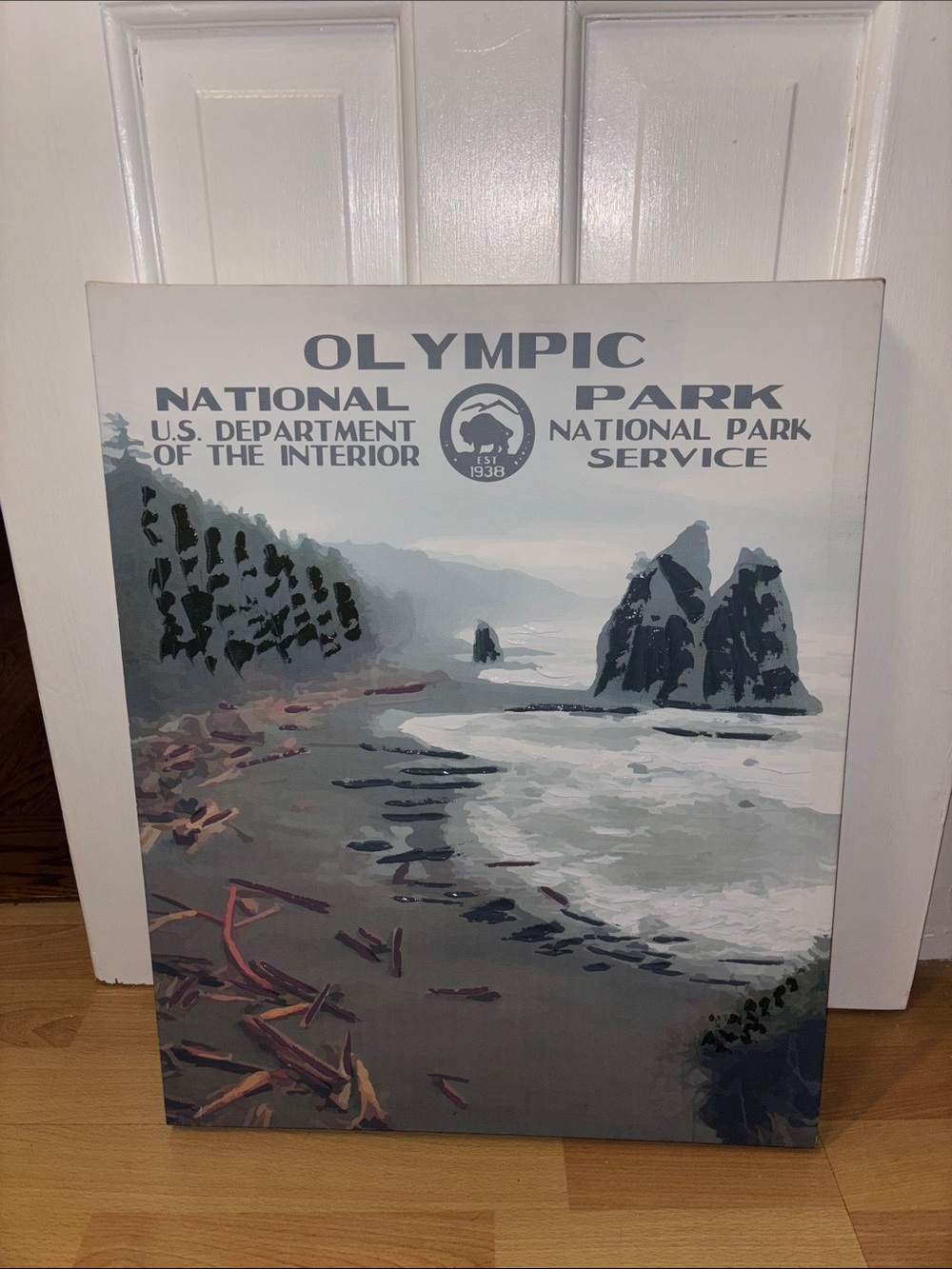 Olympic National Park Scenic Coastal Print - Blue Gray Artwork